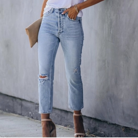 NWT Vici Kason Distressed High Rise Straight Jeans 29 - Picture 1 of 5